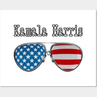 AMERICA PILOT GLASSES KAMALA HARRIS Posters and Art